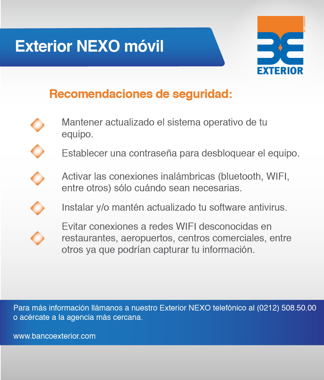 Exterior NEXO móvil on the App Store