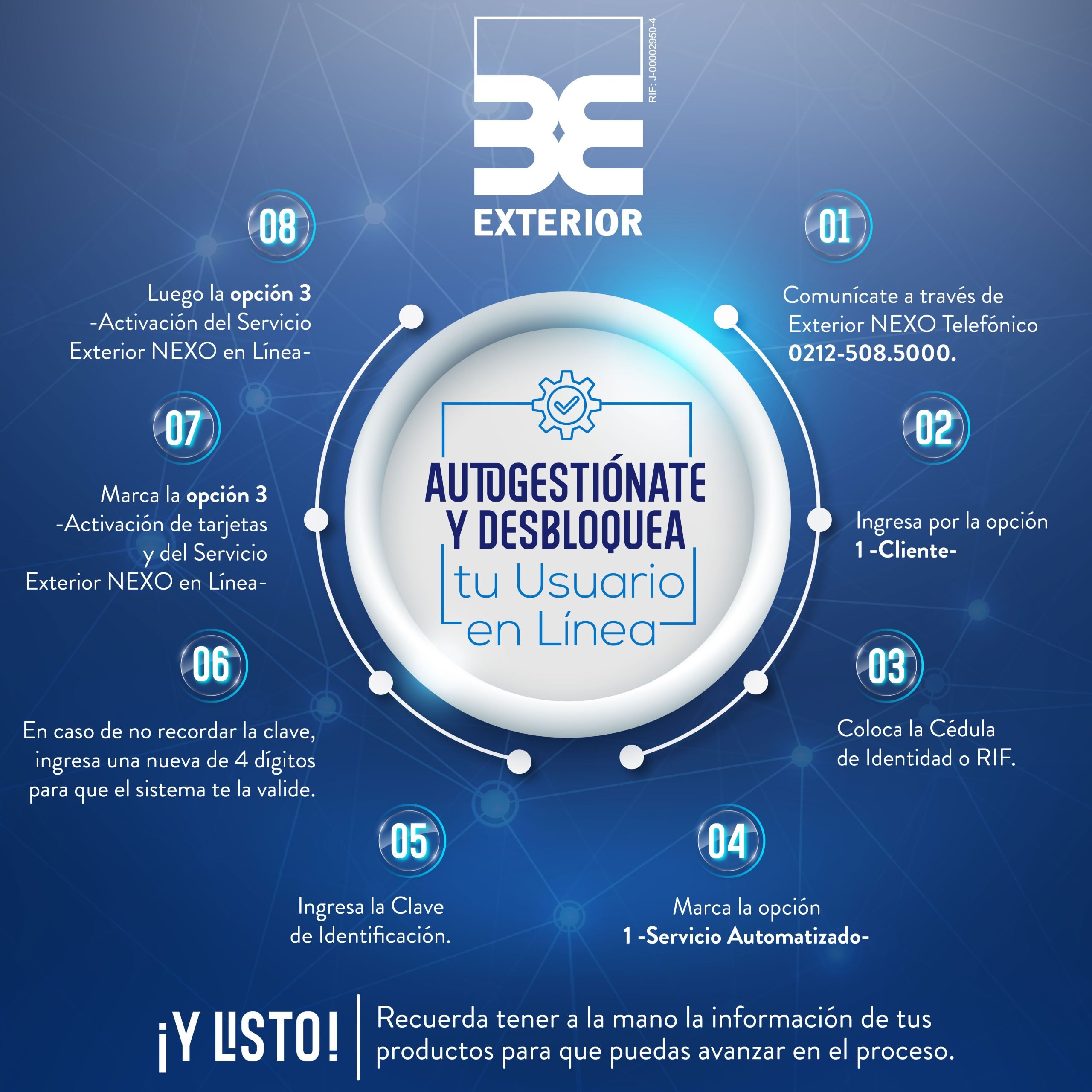 Banco Exterior - Sigue el paso a paso para desbloquear tu